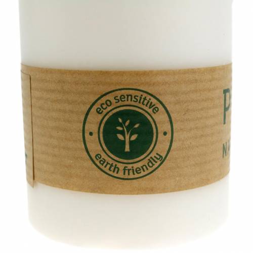 Article PURE Nature Safe Candle bougie pilier stéarine, cire de colza 90/60mm blanc 1 pc