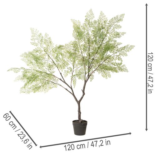 Arbre artificiel aux feuilles délicates, 120 cm | Floristik24.be