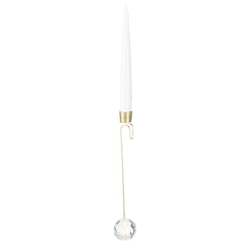 Bougies d&#39;arbre Bougies bâton LED avec lumière jaune cristal 31 cm 10 pièces