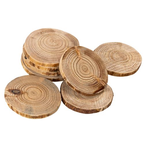 Rondelles de bois naturel pour la décoration et les loisirs créatifs, 6 cm, 300 g
