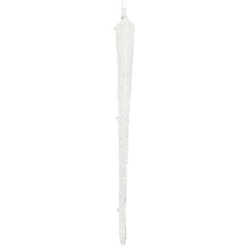 Floristik24 Décoration d&#39;arbre en verre glaçon à suspendre 19 cm 3 pièces