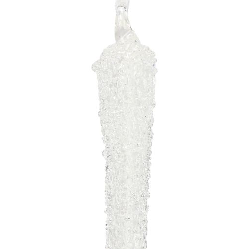 Article Décoration d&#39;arbre en verre glaçon à suspendre 19 cm 3 pièces
