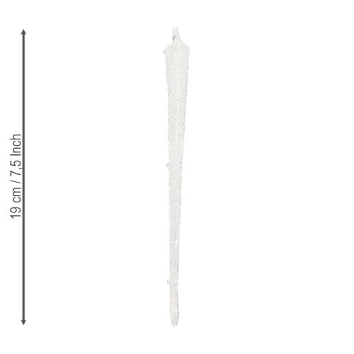 Article Décoration d&#39;arbre en verre glaçon à suspendre 19 cm 3 pièces