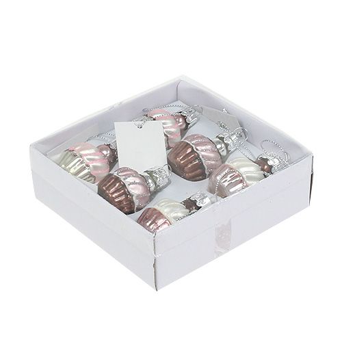 Floristik24 Décorations d&#39;arbres Muffins Mix Ø2,5cm 6pcs