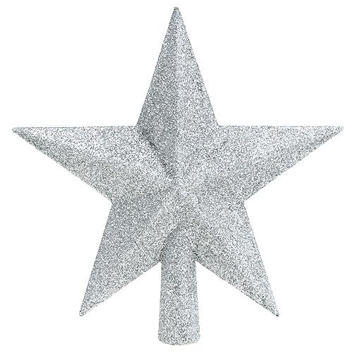 Floristik24 Cime de sapin argent mica Ø2.2cm 19.5cm x 20cm