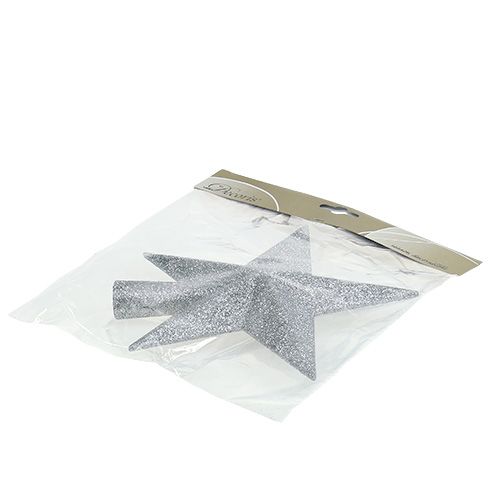 Article Cime de sapin argent mica Ø2.2cm 19.5cm x 20cm