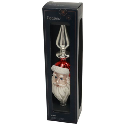 Article Cime d'arbre en verre Père Noël Cime d'arbre de Noël 34 cm