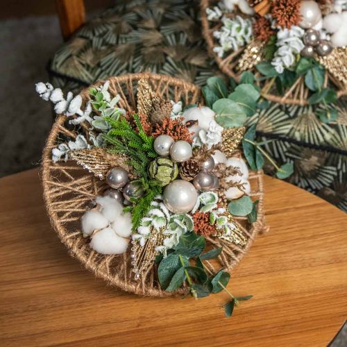 Article Décoration fleurs de coton coton séché décoration naturelle Ø6cm 12 pcs