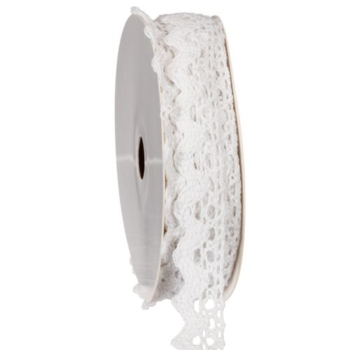 Ruban de dentelle décoratif, galon de coton fin pour travaux manuels, 15 mm de large, 10 m de long