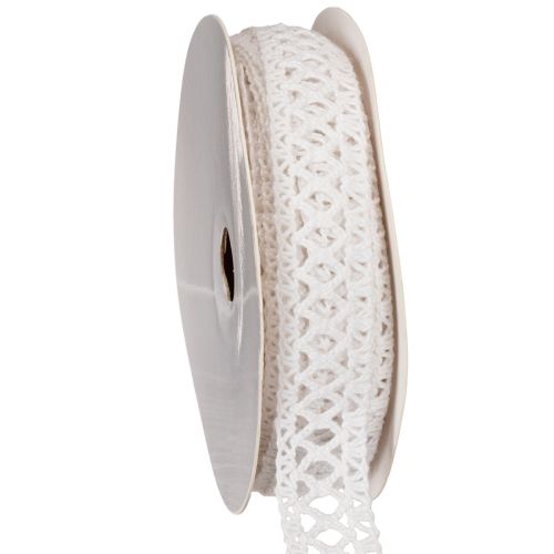 Ruban de dentelle décoratif en coton, pour créations originales, 18 mm, 10 m