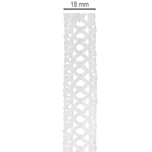 Ruban de dentelle décoratif en coton, pour créations originales, 18 mm, 10 m | Floristik24.be