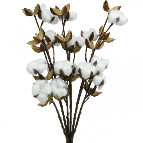 Floristik24 Branche de coton Branche artificielle déco coton 61cm 3pcs