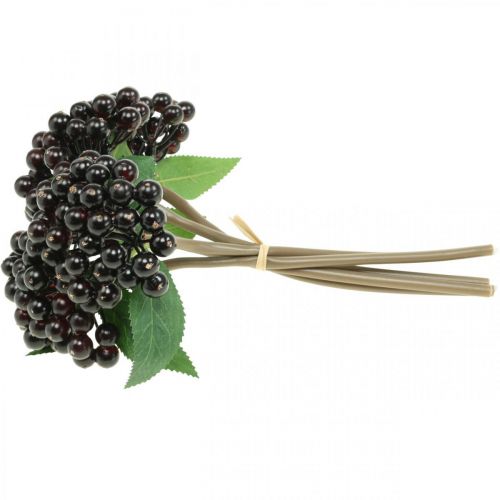 Floristik24 Branche de baie rouge noir déco artificielle couronne d&#39;automne 25cm 5pcs en bouquet