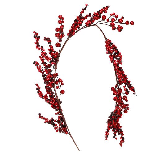 Floristik24 Guirlande de baies Guirlande artificielle aux fruits rouges 130cm