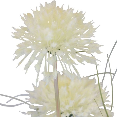 Floristik24 Fleurs artificielles boule de fleur allium oignon ornemental blanc artificiel 90cm