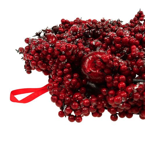 Floristik24 Couronne de baies Ø 36cm, rouge sucré