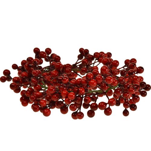 Article Couronne de baies plantes artificielles rouges Noël rouge Ø20cm