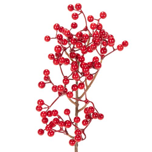 Branche de houx artificielle à baies rouges, branche décorative pour vases, 47 cm, lot de 3 | Floristik24.be