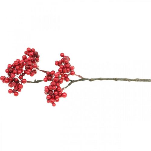 Article Branche décorative aux fruits rouges branche de baies décoration d&#39;automne 26cm 6pcs