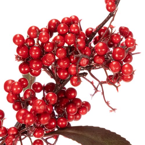 Branche artificielle avec baies et feuilles rouges, 96 cm | Floristik24.be