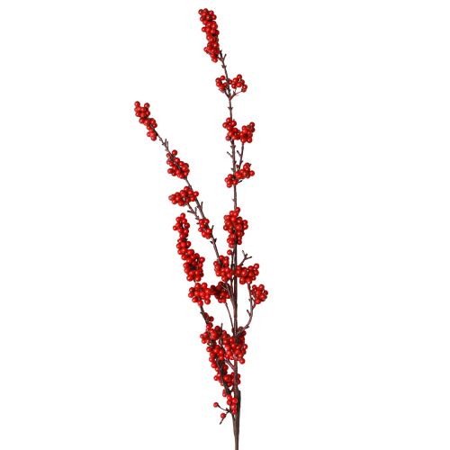 Branche de baies branche décorative rouge baies rouges artificielles 115cm