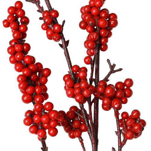 Article Branche de baies branche décorative rouge baies rouges artificielles 115cm