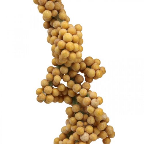 Floristik24 Branche de baie artificielle déco branche déco baies jaune L80cm