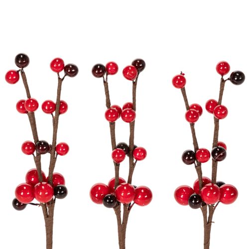 Branche artificielle avec baies rouges, 15 cm, lot de 6 acheter | Floristik24.be