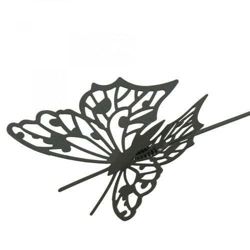 Article Bouchon de fleur en métal papillon noir 10,5×8/44cm 3 pcs