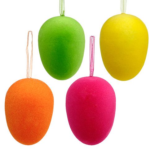 Floristik24 Oeufs décoratifs floqués 12cm 8 pcs