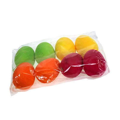 Floristik24 Oeufs décoratifs floqués 12cm 8 pcs