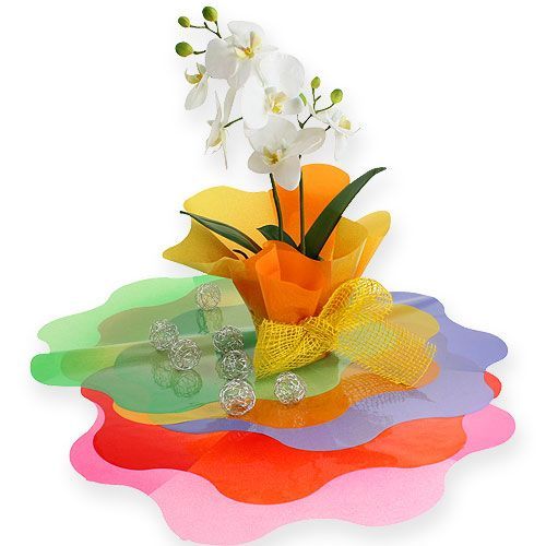 Manchettes rosaces Ø 38 cm vert 50 p. | Floristik24.be