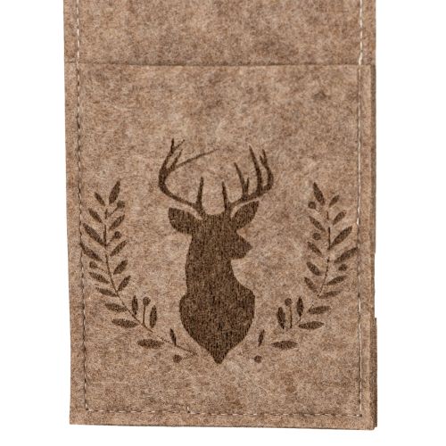 Pochette à couverts à motif cerf, en feutre, 26 cm, lot de 4 | Floristik24.be