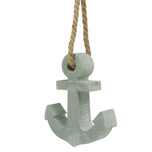 Floristik24 Décoration ancre en béton décoration de table maritime gris 18cmx4,5cmx22cm