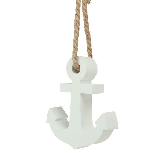 Floristik24 Ancre décorative en béton blanc naturel maritime 18cmx4,5cmx22cm