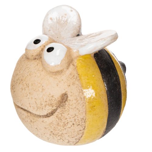 Floristik24 Figurine d'abeille en céramique pour une touche décorative raffinée sur les rebords de fenêtres ou dans les pièces à vivre, 7 cm, lot de 3