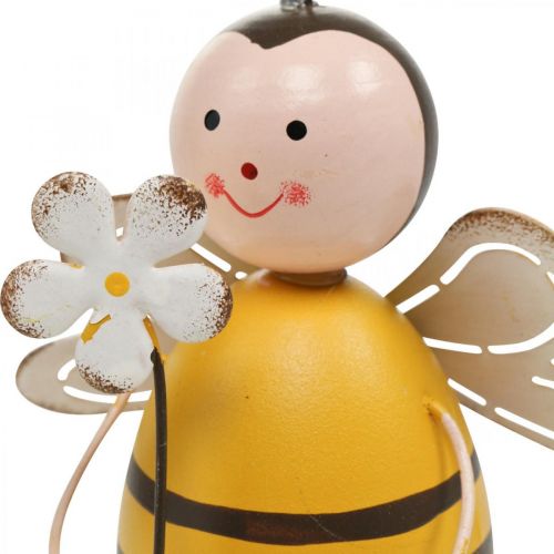 Floristik24 Déco abeille en bordure de siège décoration d'été métal H13cm