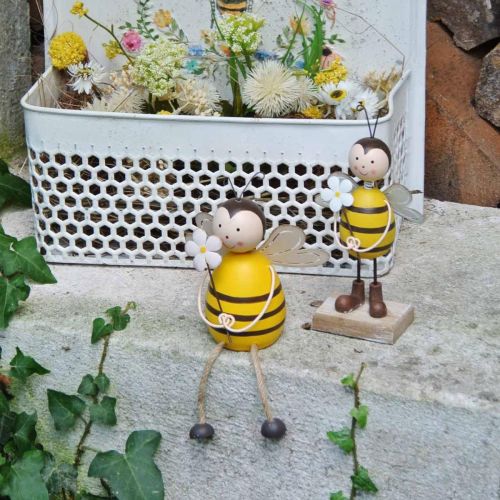 Floristik24 Déco abeille en bordure de siège décoration d'été métal H13cm