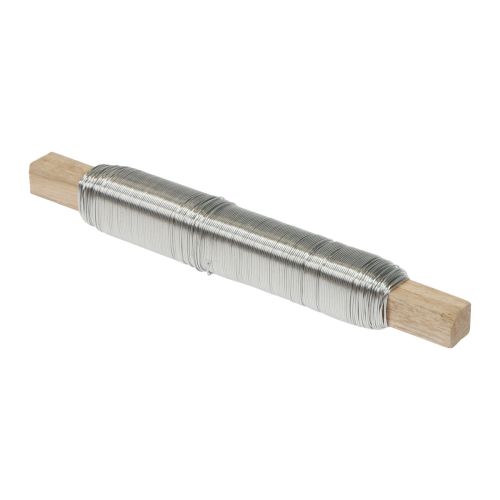 Floristik24 Fil de reliure fil d'emballage fil de fleur argent 0,50mm 100g 3 pièces