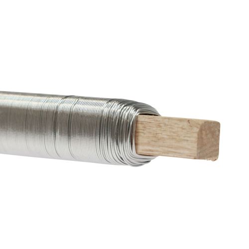 Floristik24 Fil de reliure fil d'emballage fil de fleur argent 0,50mm 100g 3 pièces