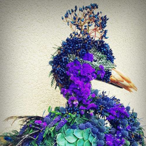 Floristik24 Figurine en mousse florale flamant 70cm x 35cm