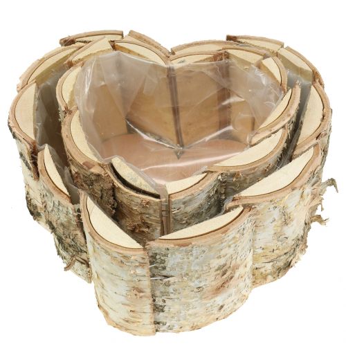 Floristik24 Jardinière coeur bouleau 2pcs