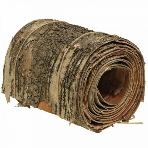 Floristik24 Rouleau d&#39;écorce de bouleau marron, écorce grise pour l&#39;artisanat 15×300cm