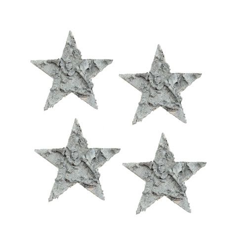 Floristik24 Décoration à disperser bouleau étoile blanchie Ø4cm 80 pièces