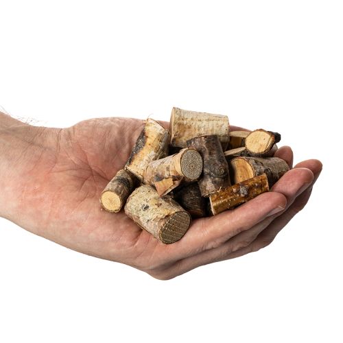 Morceaux décoratifs en bois de bouleau avec écorce, pour loisirs créatifs, 3 cm, 300 g | Floristik24.be