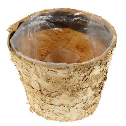 Article Jardinière ronde en écorce de bouleau naturelle décorative Ø12cm H10cm 5pcs