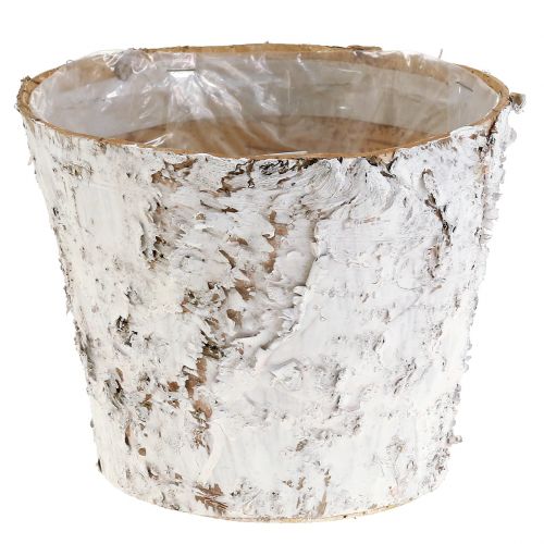 Floristik24 Pot déco bouleau blanc Ø18cm H15cm