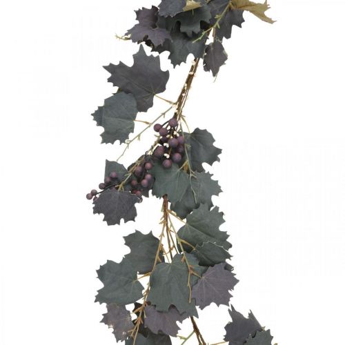 Guirlande Déco Feuilles de Vigne et Raisins Guirlande Automne 180cm