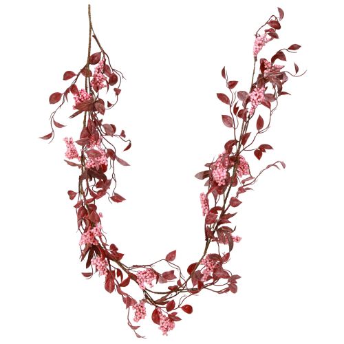 Article Guirlande de feuilles décoration d'automne cintre décoratif en rose 125cm