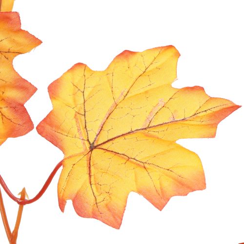 Article Guirlande de feuilles guirlande d&#39;automne orange jaune 168cm 2pcs
